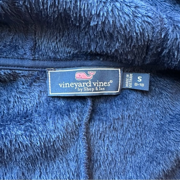 Vineyard Vines onesie Blue Whale Kids size small hoodie One Piece plush cozy - Picture 4 of 6